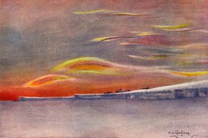 Opalizujące chmury: patrząc na północ od Cape Evans, 1911, 1913