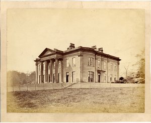 Widok domu Roundhay, Roundhay Park, Leeds (druk albumowy) autorstwa Edward Wormald