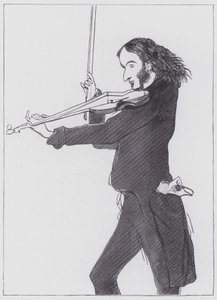 Nicolo Paganini autorstwa Edwin (after) Landseer