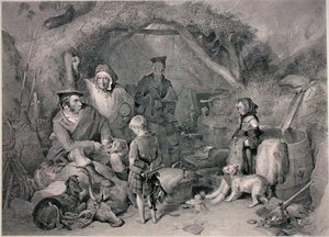The Highland Whisky Still, grawerowane przez Roberta Gravesa, opublikowane 1876 (grafika)