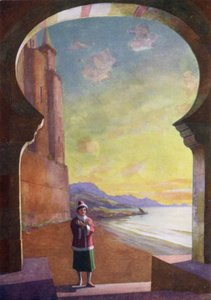 O zachodzie słońca wszedł do pałacu autorstwa Edwin Arthur Norbury