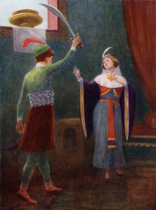 Był w wielkim gniewie i trzymał w dłoni swój miecz autorstwa Edwin Arthur Norbury
