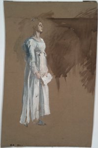 Postać w klasycznym stroju. autorstwa Edwin Austin Abbey