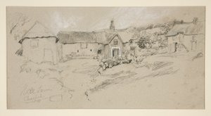 Studium architektoniczne: Hala Farm autorstwa Edwin Austin Abbey