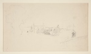Studium architektoniczne (recto); Szkice ozdobne (verso) autorstwa Edwin Austin Abbey