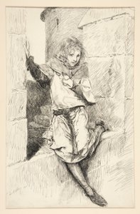 Artur - Akt IV, Scena III, Król Jan autorstwa Edwin Austin Abbey