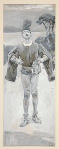 Autolycus, ilustracja do Ballad i Ballad Music Ilustrująca Szekspira autorstwa Edwin Austin Abbey