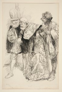 Protesty baptystów, ilustracja do aktu I, scena i, Poskromienie złośnicy autorstwa Edwin Austin Abbey