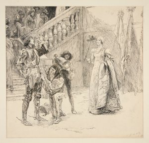Świeżo ożeniony stary kawaler: autorstwa Edwin Austin Abbey