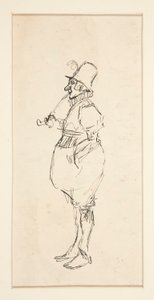 Kreskówka mężczyzna w pantaloonach autorstwa Edwin Austin Abbey