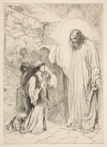 Chrystus i Maria Magdalena autorstwa Edwin Austin Abbey