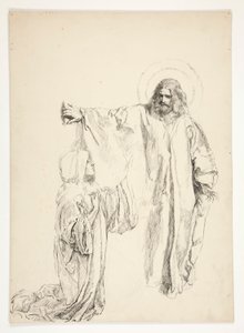 Chrystus i Maria Magdalena autorstwa Edwin Austin Abbey