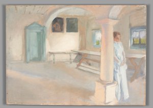 Studium kompozycyjne dla uwagi autorstwa Edwin Austin Abbey