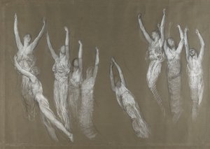Studium kompozycyjne dla autorstwa Edwin Austin Abbey