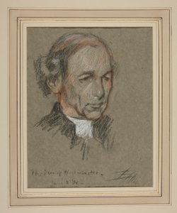 Koronacja Edwarda VII Portret: Joseph Armitage Robinson, kanonik autorstwa Edwin Austin Abbey