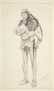 Costard, z Aktu I, Scena I, Miłość autorstwa Edwin Austin Abbey