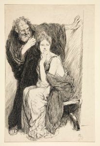 Cressida i jej wujek, z Troilus i Cressida autorstwa Edwin Austin Abbey