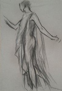 Wczesne studium postaci autorstwa Edwin Austin Abbey