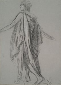 Wczesne studium postaci autorstwa Edwin Austin Abbey