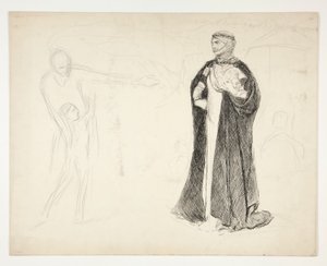 Wczesne studium dla króla Jana autorstwa Edwin Austin Abbey