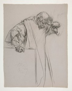 Studia postaci dla króla Artura autorstwa Edwin Austin Abbey