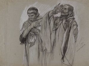 Studium postaci dla autorstwa Edwin Austin Abbey