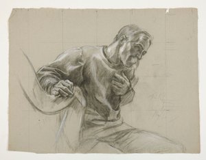 Studium postaci dla autorstwa Edwin Austin Abbey