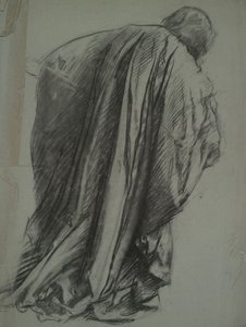 Studium postaci dla Galahad w autorstwa Edwin Austin Abbey