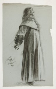 Studium postaci dla króla Artura autorstwa Edwin Austin Abbey