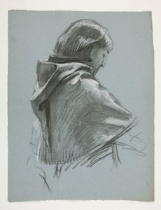 Studium postaci dla króla Artura autorstwa Edwin Austin Abbey