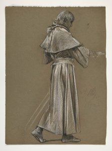 Studium postaci dla króla Artura autorstwa Edwin Austin Abbey