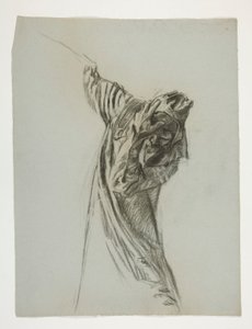Studium postaci dla króla Artura autorstwa Edwin Austin Abbey