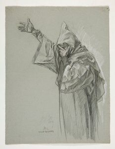 Studium postaci dla króla Artura autorstwa Edwin Austin Abbey