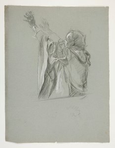 Studium postaci dla króla Artura autorstwa Edwin Austin Abbey