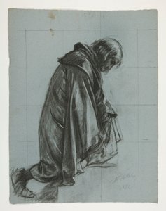 Studium postaci sir Lancelota i sir Borsa, strój Galahada z jego ostrogami, z Poszukiwania Świętego Graala (drugi z serii piętnastu obrazów dla Biblioteki Publicznej w Bostonie, ukończony w 1901) autorstwa Edwin Austin Abbey