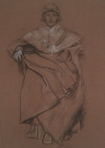 Studium postaci dla The Royal Exchange autorstwa Edwin Austin Abbey