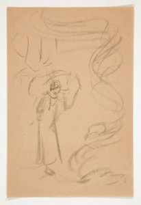 Studium postaci, prawdopodobnie dla Prospero w autorstwa Edwin Austin Abbey