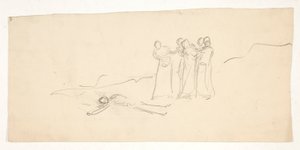 Figury, szkic do niezidentyfikowanej sztuki Szekspira autorstwa Edwin Austin Abbey