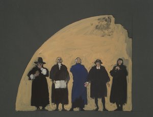 Five Lawmakers, wczesne studium do odznaczeń Sądu Najwyższego (niezrealizowane), dla gmachu stolicy stanu w Harrisburgu w Pensylwanii, 1902-1911 autorstwa Edwin Austin Abbey