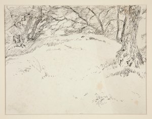 Scena leśna autorstwa Edwin Austin Abbey