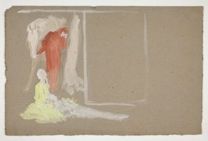 Grupa figur - (niezidentyfikowana ilustracja) autorstwa Edwin Austin Abbey