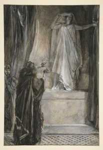 Hermiona - Akt V, Scena III, Zima autorstwa Edwin Austin Abbey