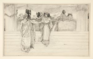 Hermiona błaga Polixenesa - Akt I, Scena II, Zima autorstwa Edwin Austin Abbey