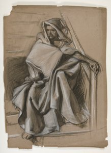 Seria Świętego Graala. Studium z tłoczonymi figurami. autorstwa Edwin Austin Abbey