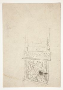 Studium wnętrza kawałka komina autorstwa Edwin Austin Abbey