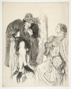 Król Ludwik XI - Akt III, Scena III, Król Henryk VI (Część III) autorstwa Edwin Austin Abbey