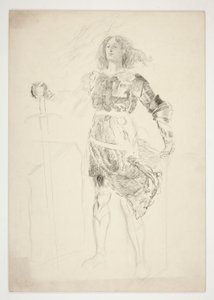 La Pucelle (studium dla .1181) - Akt III, Scena II, Król Henryk VI (Część I) autorstwa Edwin Austin Abbey