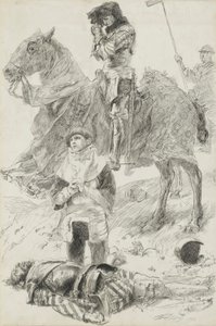 Żołnierz Lancastrów: autorstwa Edwin Austin Abbey