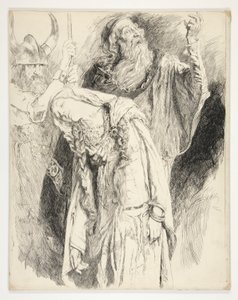 Lear z Cordelią martwą w ramionach, Akt V, Scena III, Król Lear autorstwa Edwin Austin Abbey