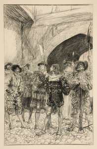 Lucio i Claudio - Akt I, Scena III, Miarka za Miarkę autorstwa Edwin Austin Abbey